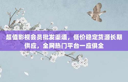 超值影视会员批发渠道，低价稳定货源长期供应，全网热门平台一应俱全