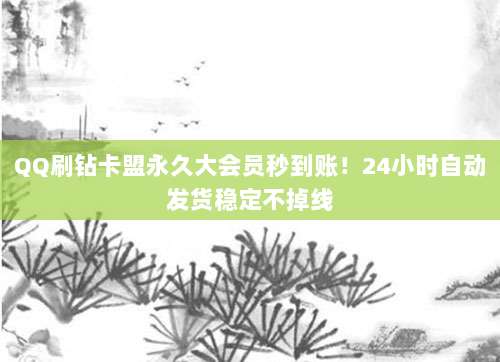 QQ刷钻卡盟永久大会员秒到账！24小时自动发货稳定不掉线