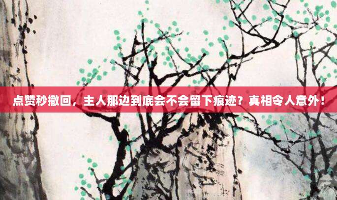 点赞秒撤回，主人那边到底会不会留下痕迹？真相令人意外！