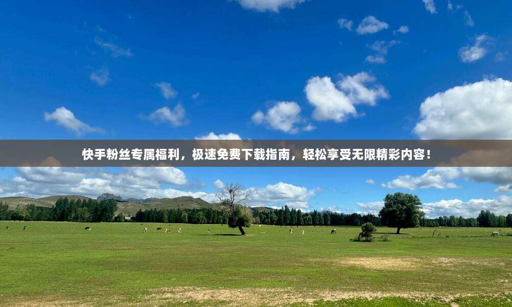 快手粉丝专属福利，极速免费下载指南，轻松享受无限精彩内容！