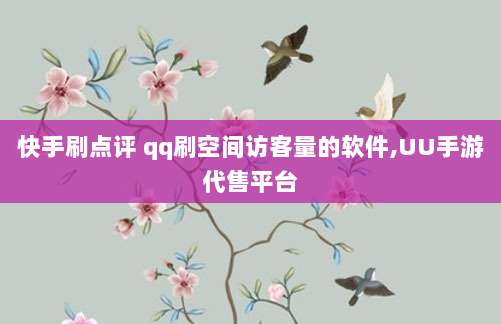 快手刷点评 qq刷空间访客量的软件,UU手游代售平台
